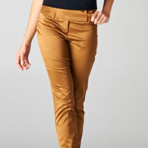 Camel Long Chic Straight Pants